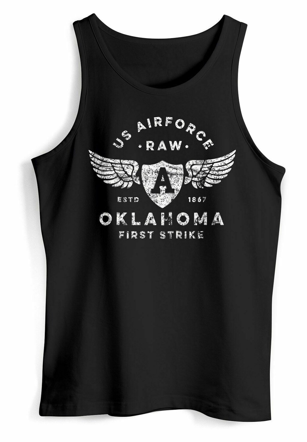 

Топ TANK PRINT US AIRFORCE OKLAHOMA AVIATOR VINTAGE Neverless, черный