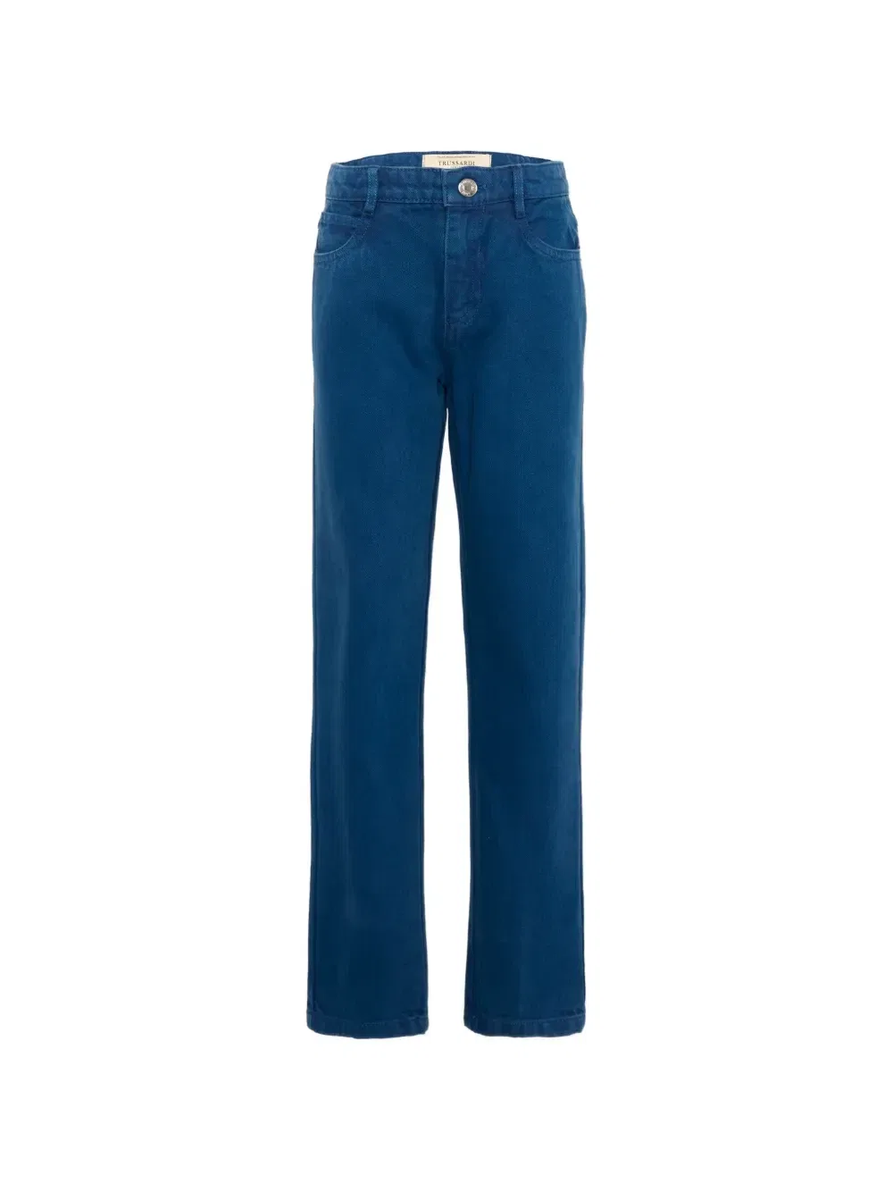 Прямые хлопковые брюки Trussardi Junior, синий