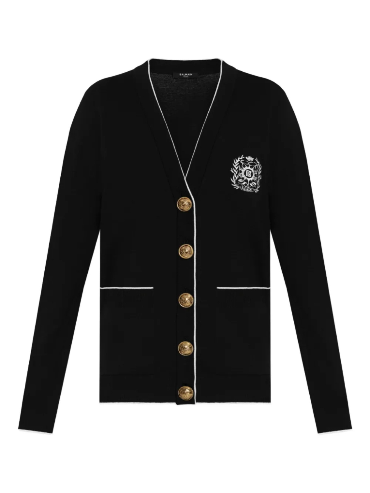 

Вышитый кардиган Balmain, черный