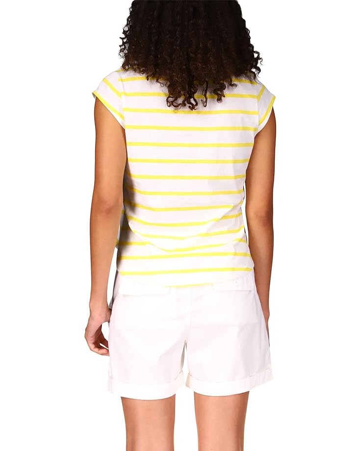 

Футболка Sanctuary Good Life Striped Slub Tee, цвет Yellow/White Stripe