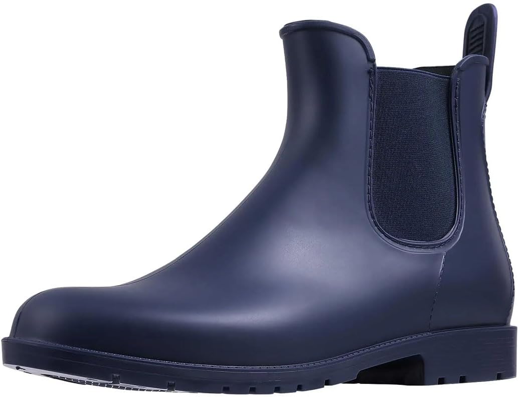 

Женские резиновые водонепроницаемые короткие ботинки до щиколотки, мужские дождевые сапоги Generic, Scrub-navy