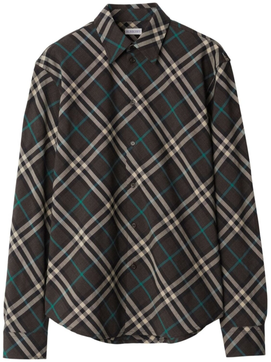 

Burberry клетчатая рубашка на пуговицах, коричневый