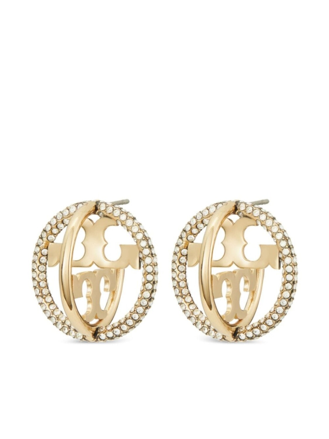 

Серьги-кольца Miller Pave Multi Tory Burch, золотой