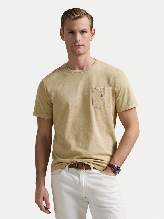 

Футболка обычного кроя 710964511003 Polo Ralph Lauren, бежевый