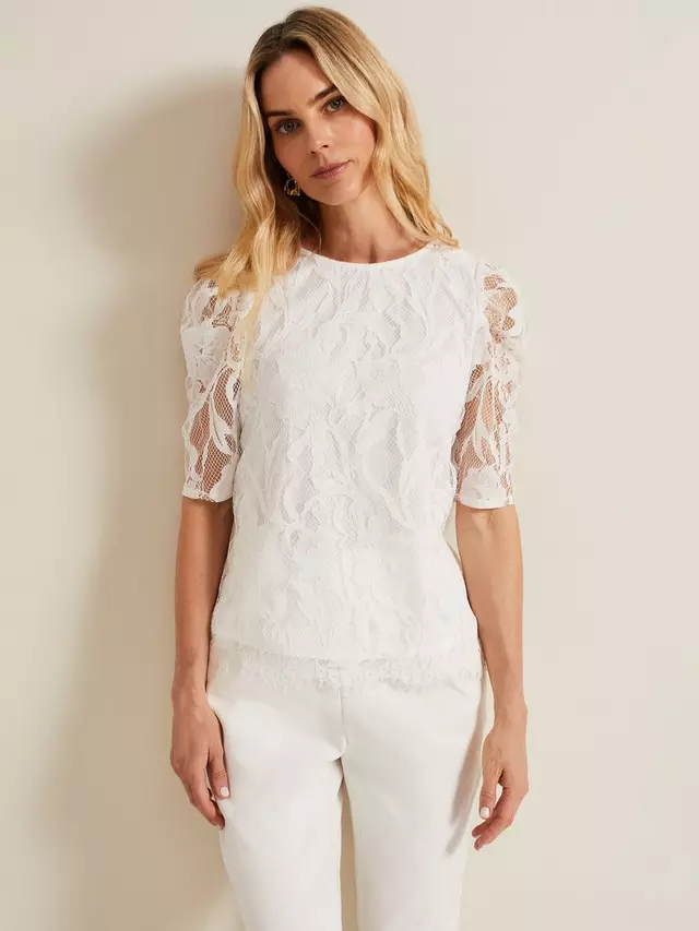 

Топ Phase Eight Kaycee Lace, слоновая кость