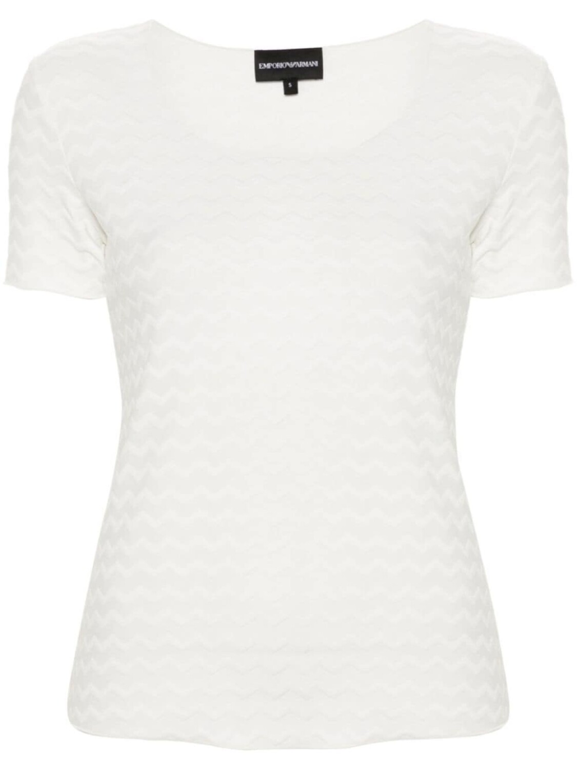 

Emporio Armani футболка из джерси с узором зигзаг, белый