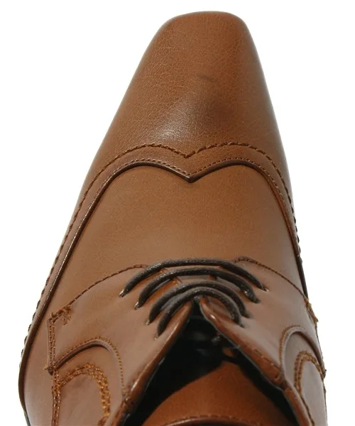 Женские туфли квадратный нос wingtip LASSU&FRISS черные — фото 3