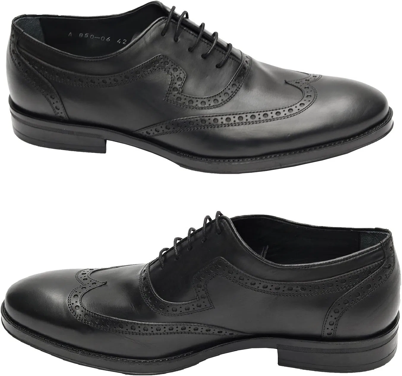 Мужские кожаные туфли Brogue MUGA Mmuga, черный — фото 4