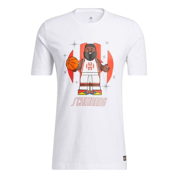 

Футболка x lego harden tee 'white orange' Adidas, белый