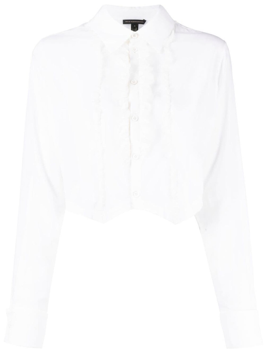 

Kiki de Montparnasse ruffled tuxedo shirt, белый