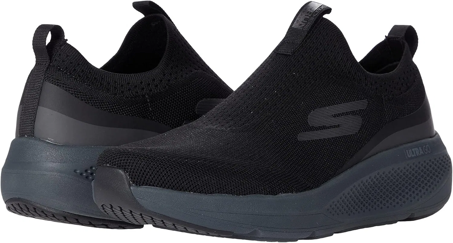 Мужские кроссовки Skechers GOrun Elevate для тренировок и бега, с амортизацией, черные, размер 45.5 EU X-Wide — фото 3