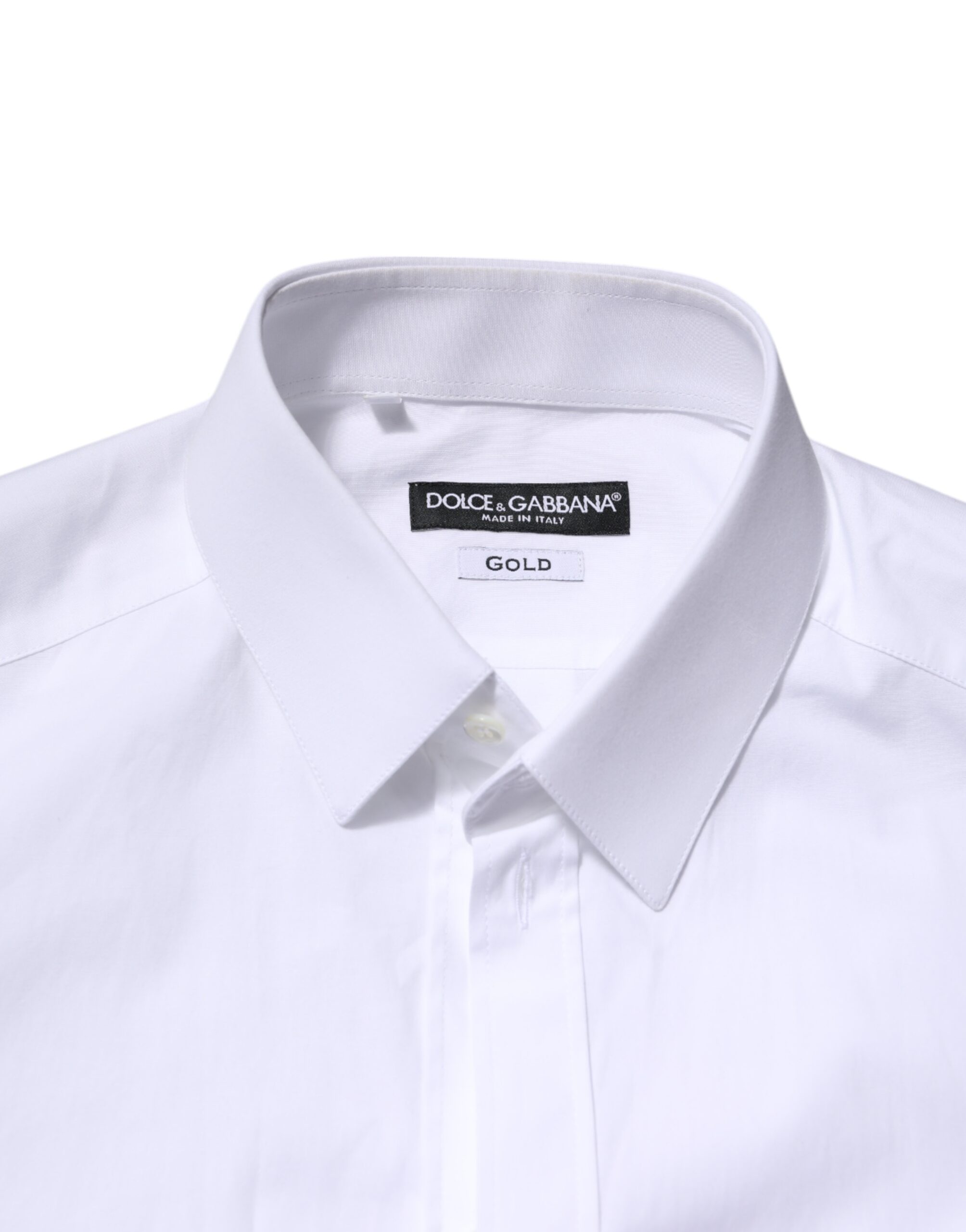 Белая хлопковая рубашка GOLD с длинными рукавами Dolce & Gabbana, White — фото 4