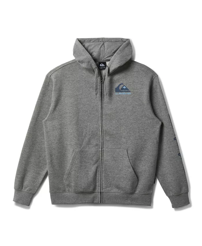 

Мужская флисовая толстовка с молнией и логотипом Comp Quiksilver, серый
