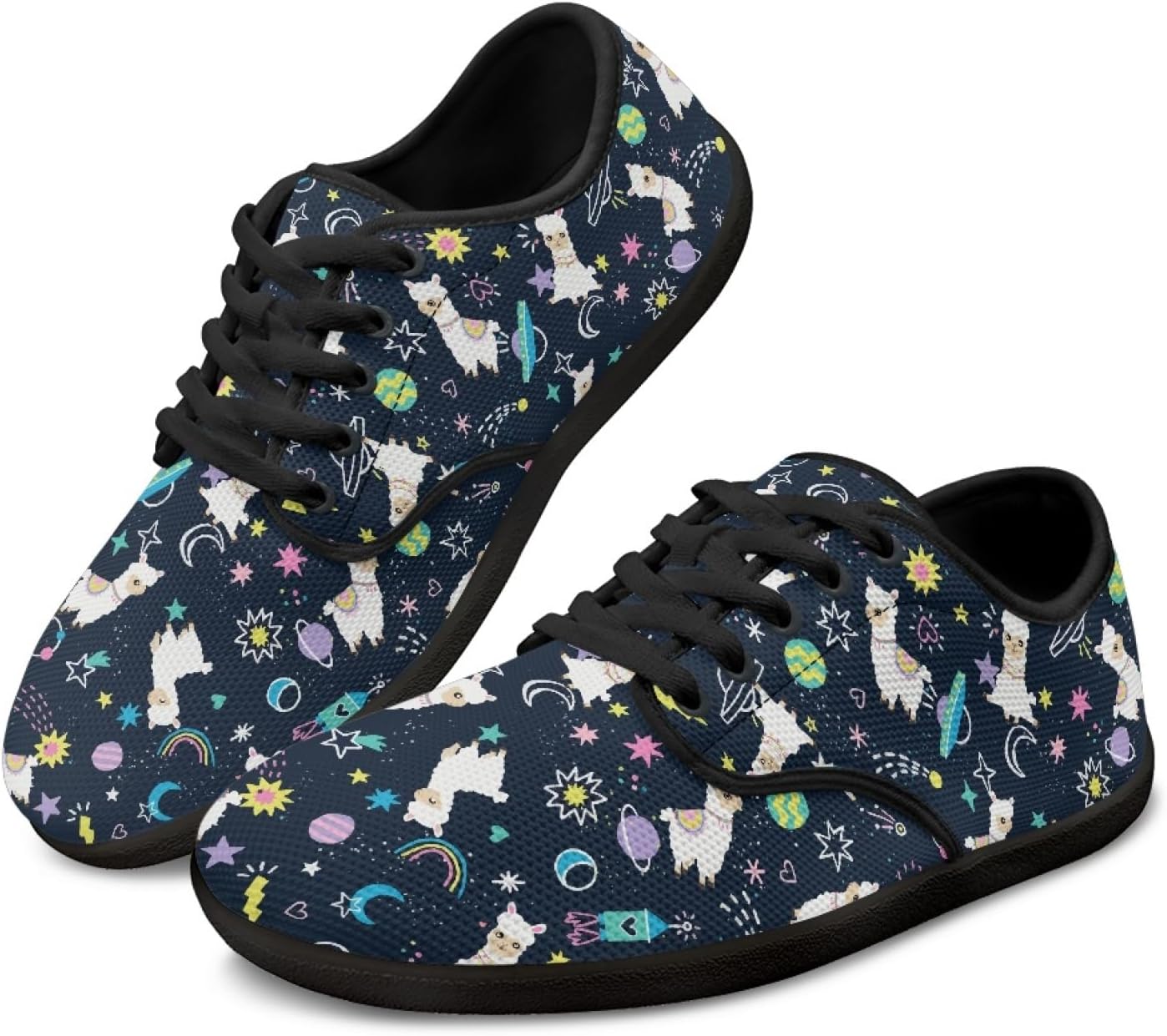 

Мужские кроссовки HUIACONG для босоногих мужчин и женщин, кроссовки с нулевым перепадом высоты подошвы, Alpaca Starry Rainbow