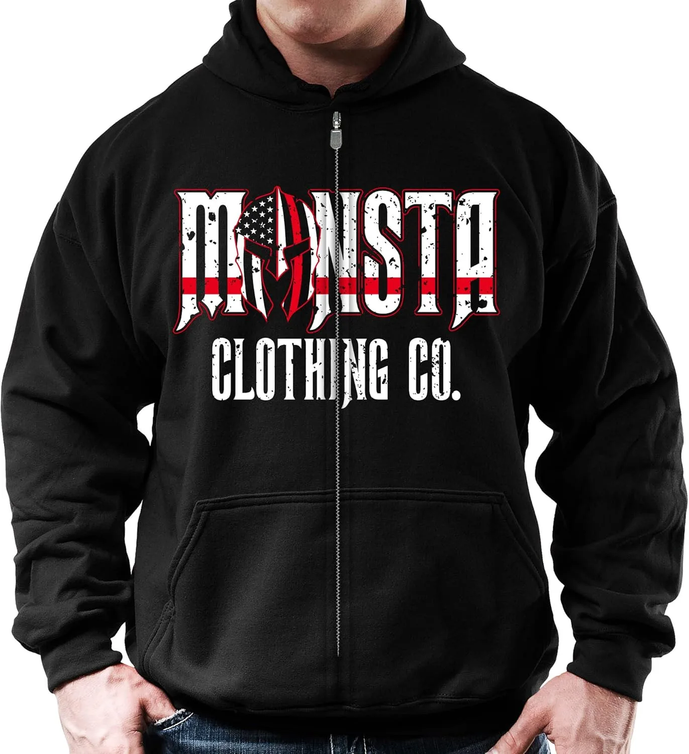 

Monsta Clothing Co. Мужская тренировочная толстовка с молнией ThisMeansWAR