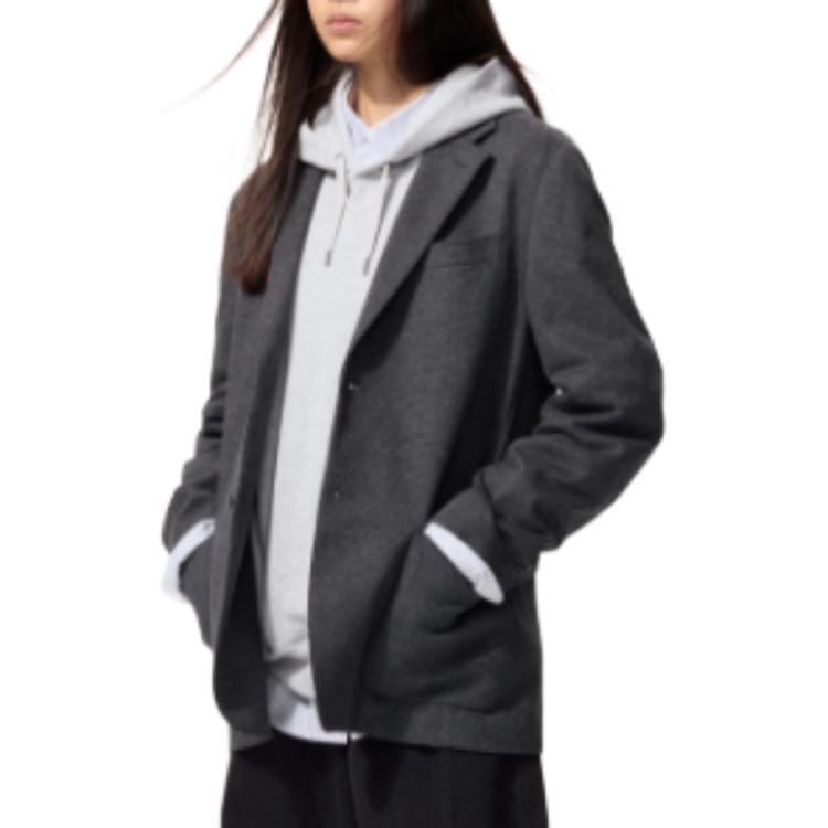 

UNIQLO Деловой костюм унисекс темно-серый, Dark Gray