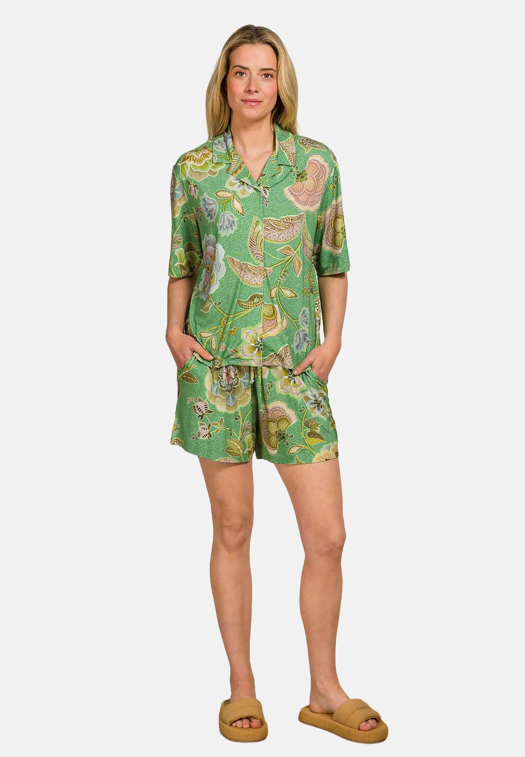 

Блузка на пуговицах FLORA SHORT SLEEVE Pip Studio, темно-зеленый