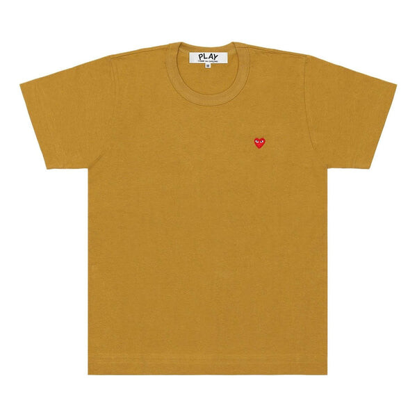 

Футболка coloured small emblem t-shirt 'olive' Comme Des Garcons Play, бежевый