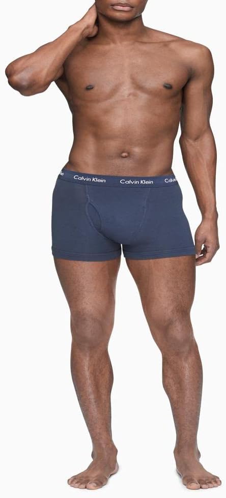 Мужские боксеры Calvin Klein из хлопка и эластичного материала, комплект из 5 пар, 3 Blue Shadow, 2 Cobalt — фото 2