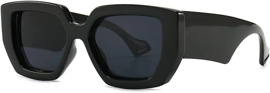 

HYLLE Винтажные солнцезащитные очки большого размера для женщин, квадратная форма, ретро, ​​роскошные большие солнцезащитные очки, модные очки, Black/Grey