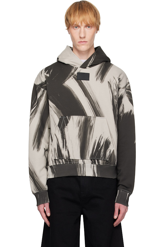 

Футболка-худи Feather Studio Helmut Lang, серый