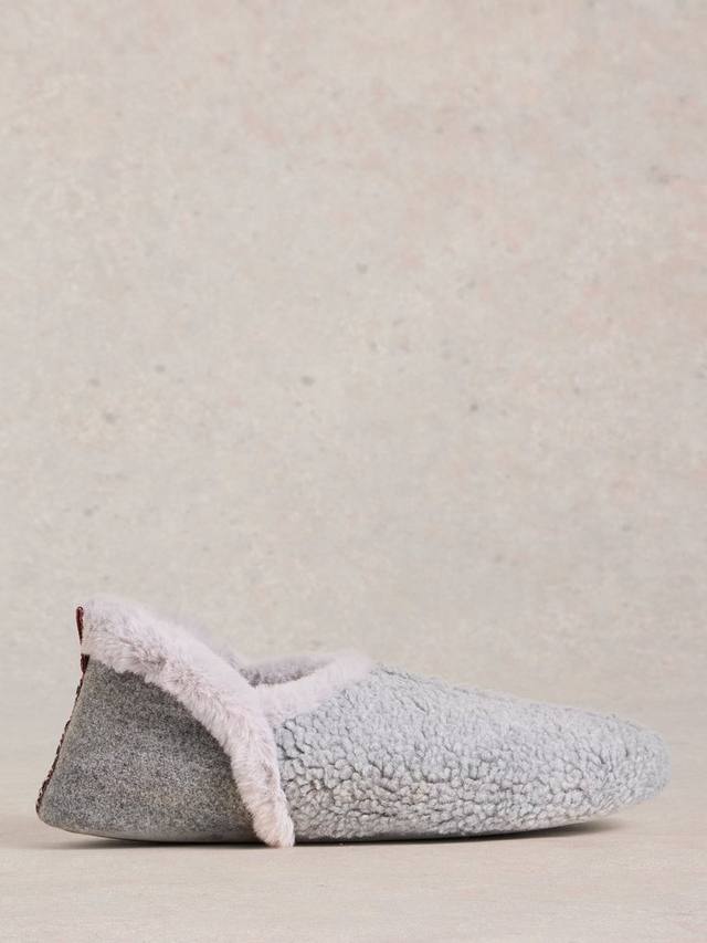 Тапочки из искусственного меха reya White Stuff, цвет Mid Grey