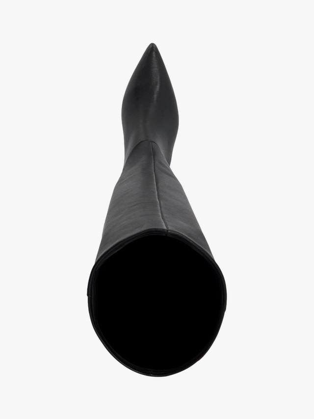 Ботинки Sloan Kitten Heel до колена из кожи Dune London, Black — фото 3