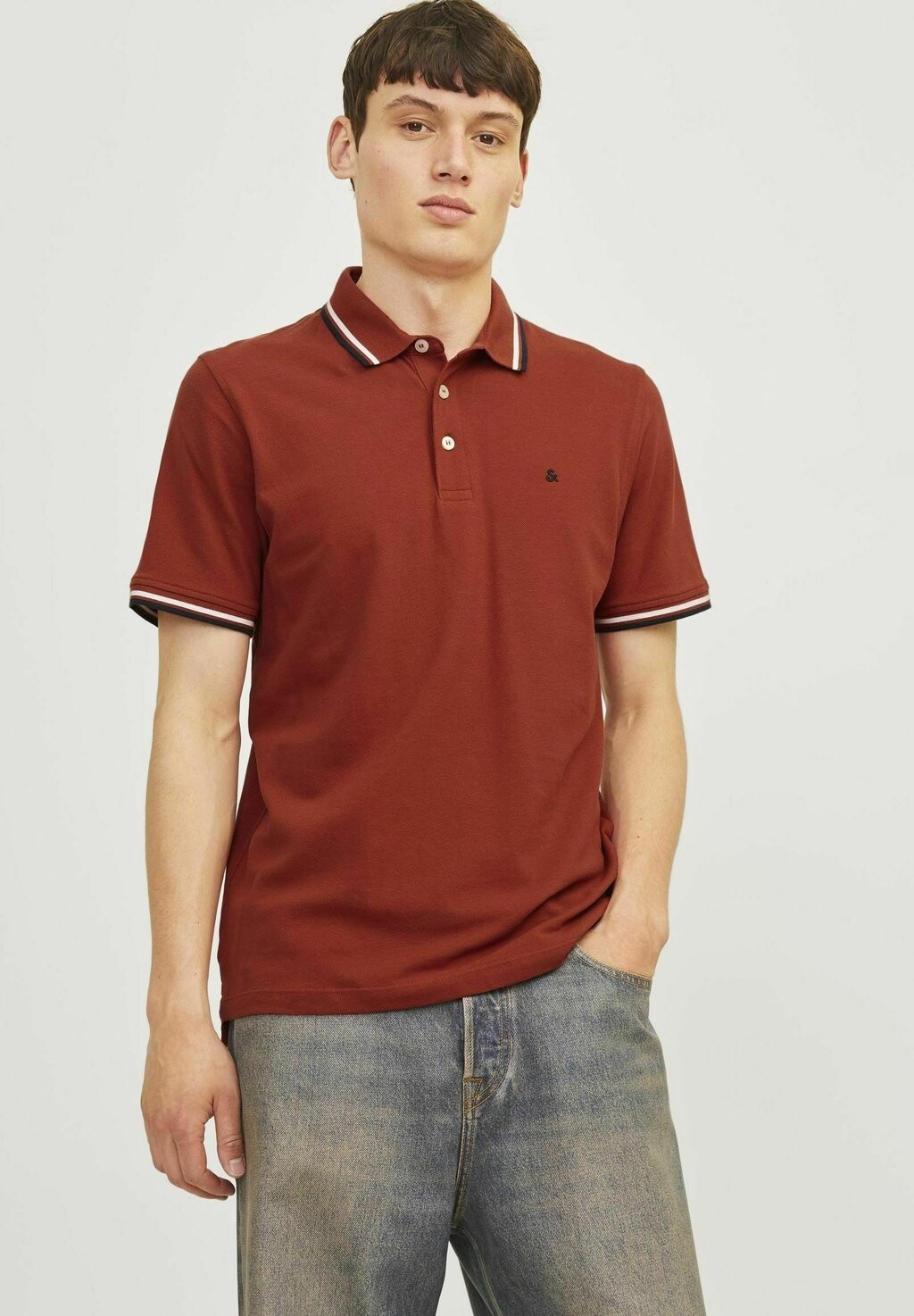 

Поло PAULOS Jack & Jones, цвет Red Ochre