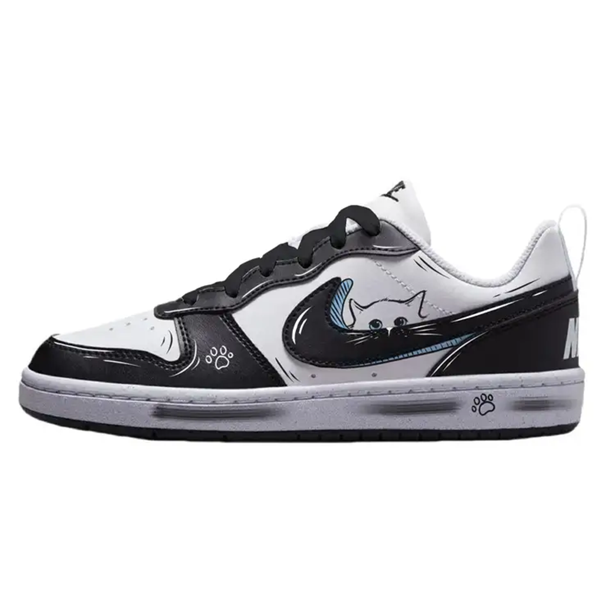 

Низкие детские кроссовки для скейтбординга от Court Borough Hakimi. Подростки. Nike, черный/белый