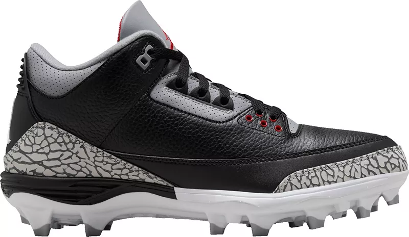 

Мужские футбольные бутсы Air Jordan 3 Retro TD Mid, черный/красный/серый