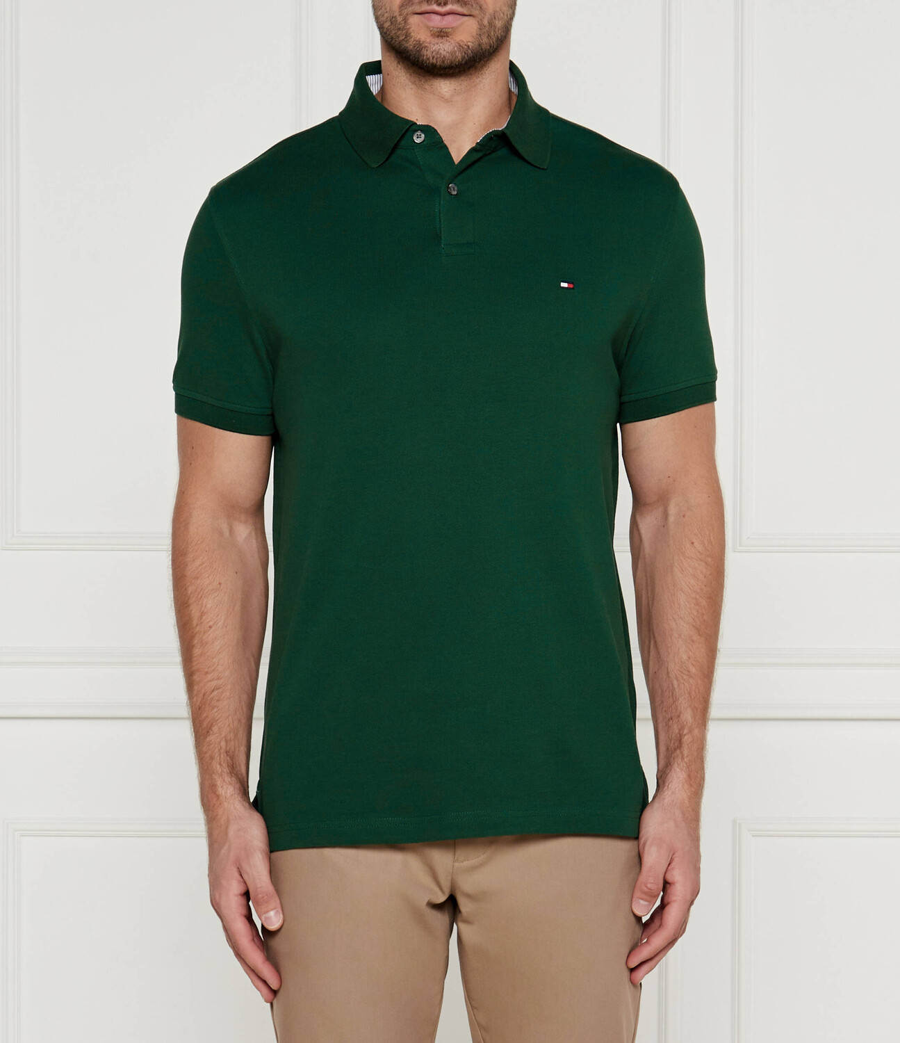 

Поло Tommy Hilfiger Regular Fit stretch, зеленый