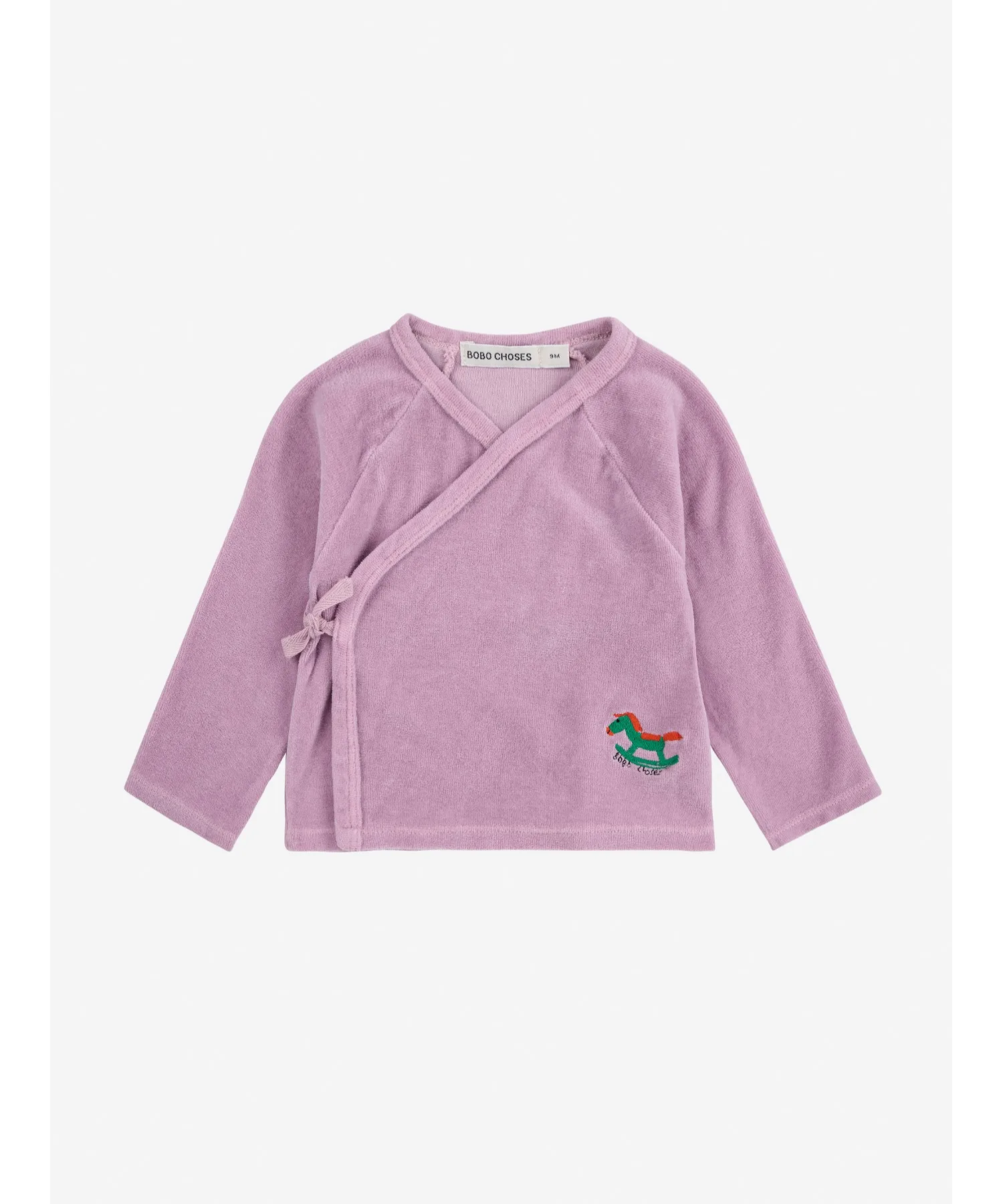 Детский кардиган из органического хлопка Rocking Horse crossed T-shirt BOBO CHOSES лавандовый