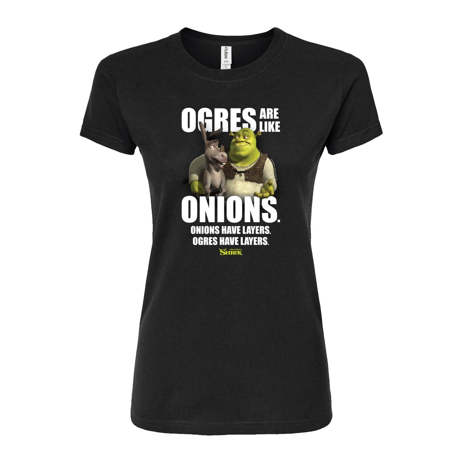 

Детская облегающая футболка Shrek Like Onions Licensed Character, черный