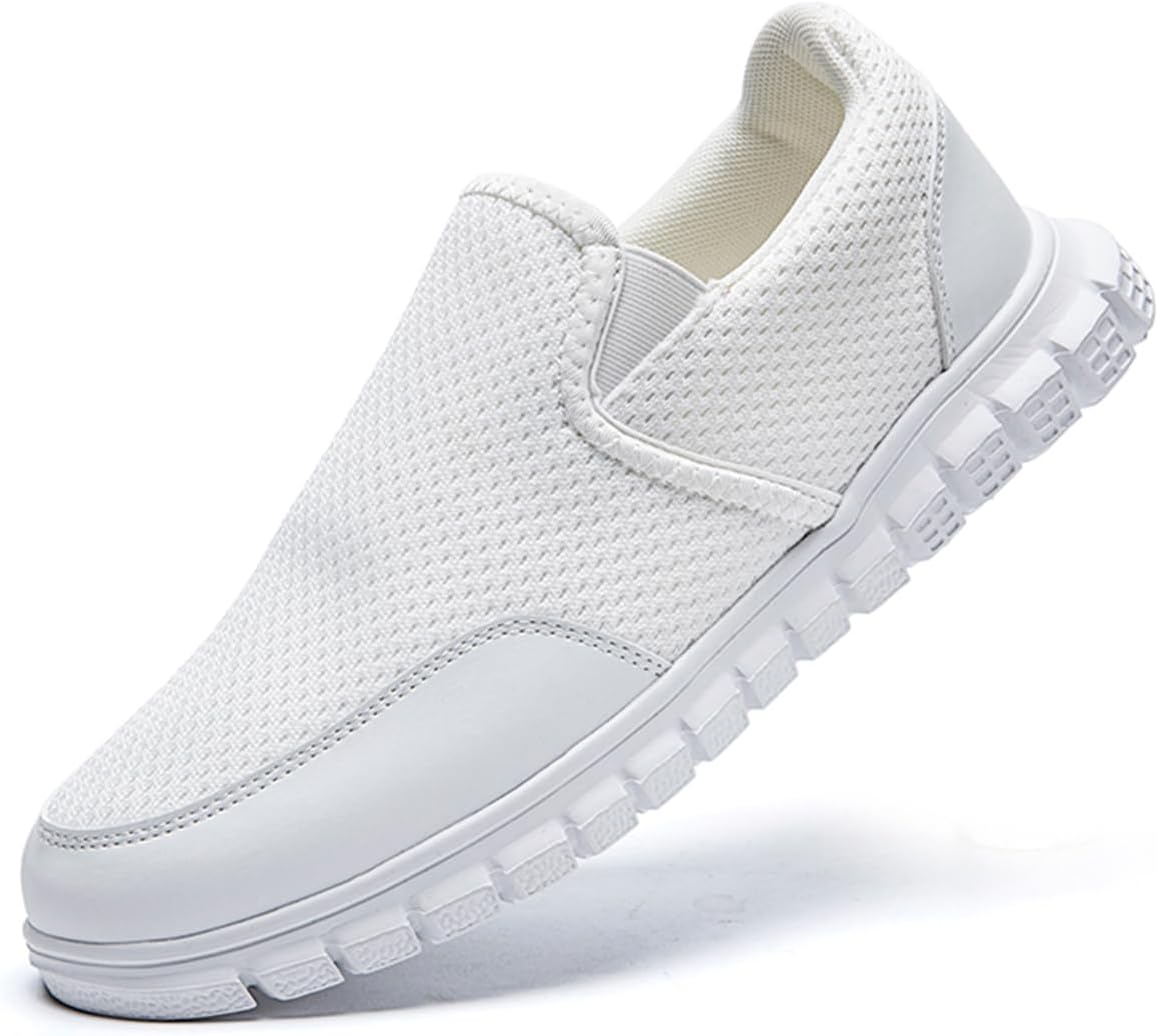 

Мужские лоферы слипоны, мужские лодочные туфли, повседневные прогулочные туфли для мужчин, удобные, легкие и дышащие Wohhhw, белый