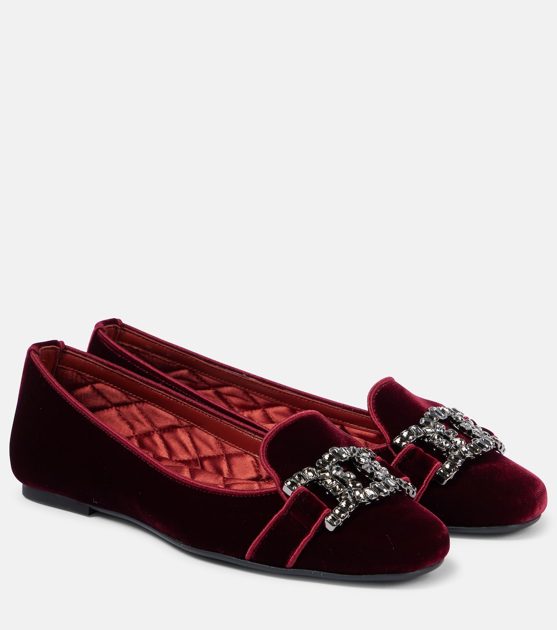 Бархатные балетки Кейт с декором Tod's, Porpora