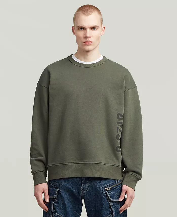 

Мужской свитер свободного кроя с круглым вырезом G-Star Raw, серый