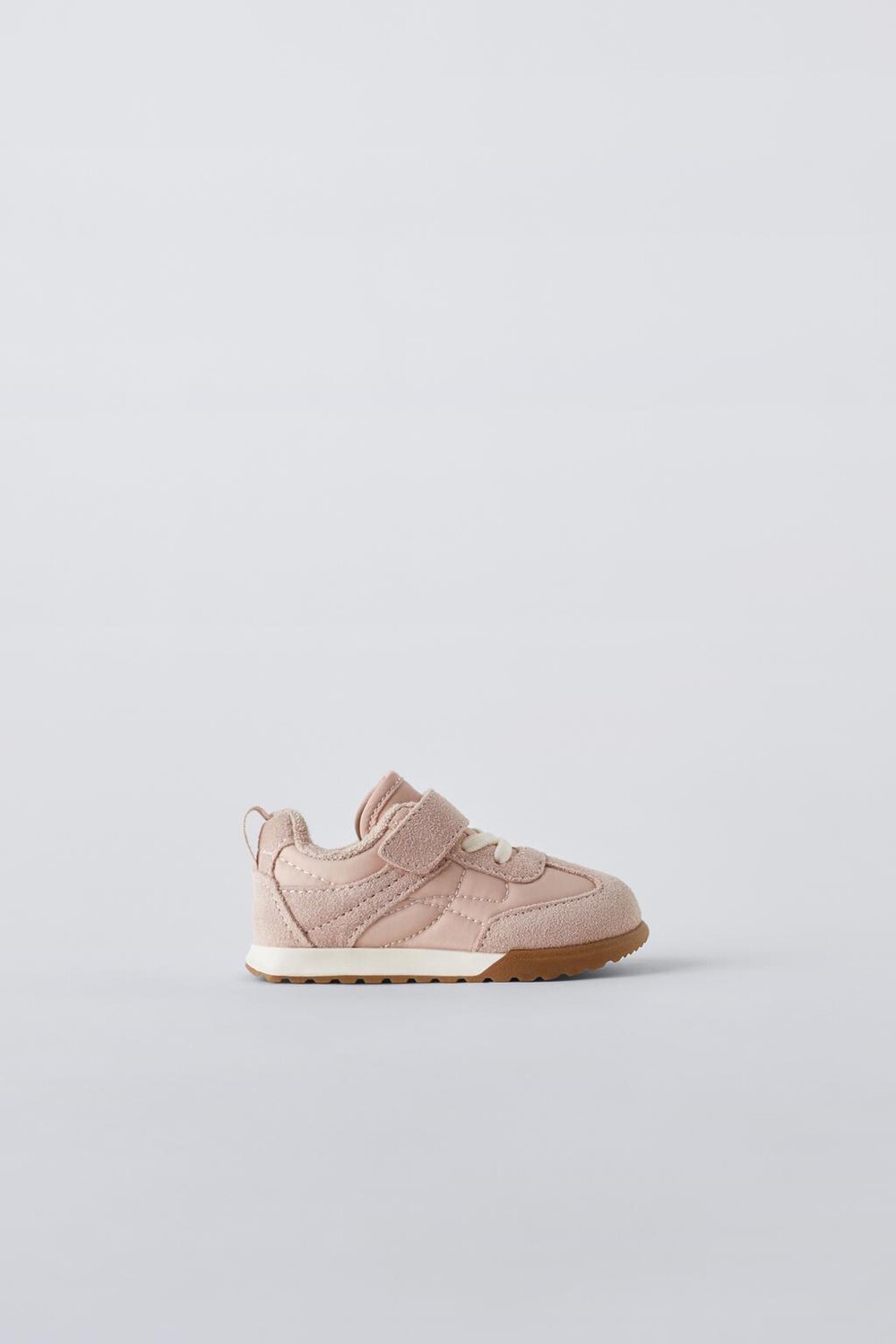 

Кроссовки из контрастной кожи ZARA, розовый