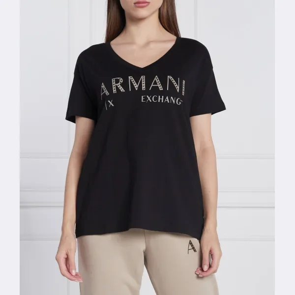 

Футболка стандартного кроя Armani Exchange, черный