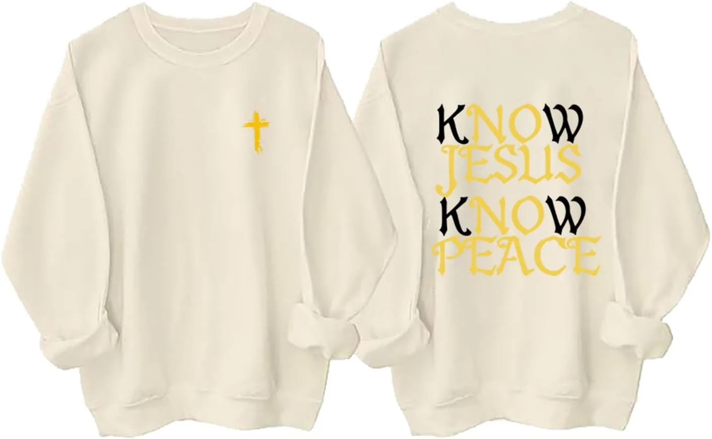 

Толстовка с надписью Know Jesus Know Peace Czbic