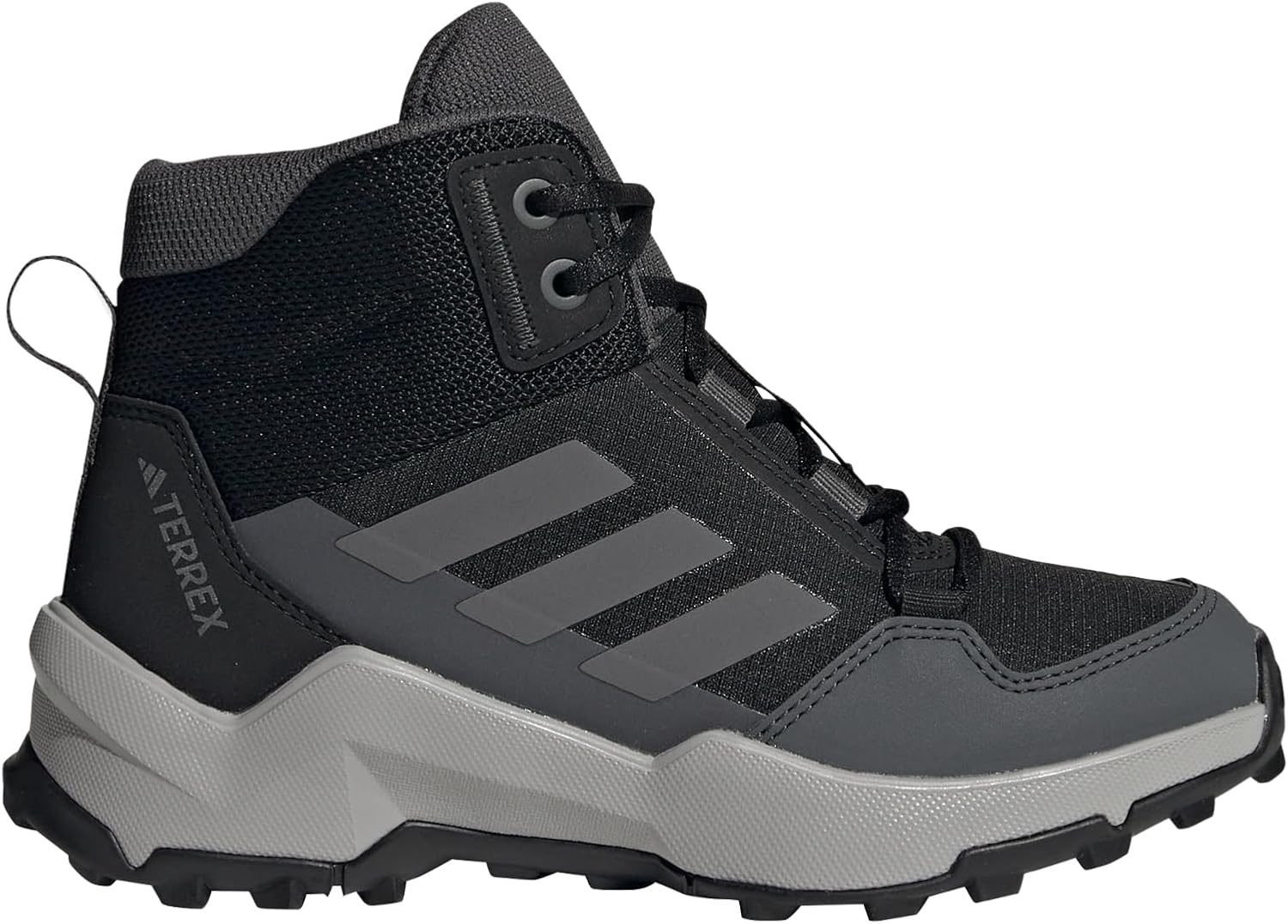 Детские кроссовки Adidas Terrex Ax Endless Ripstop Mid Kids (для детей младшего и старшего возраста) унисекс, черный/серый — фото 2