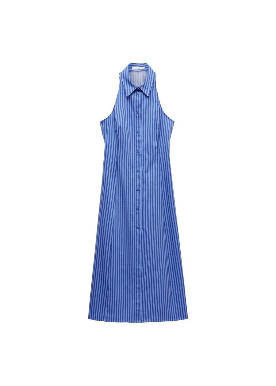 

Платье рубашка MANGO Shirt Dress Rose, темно-синий/светло-синий