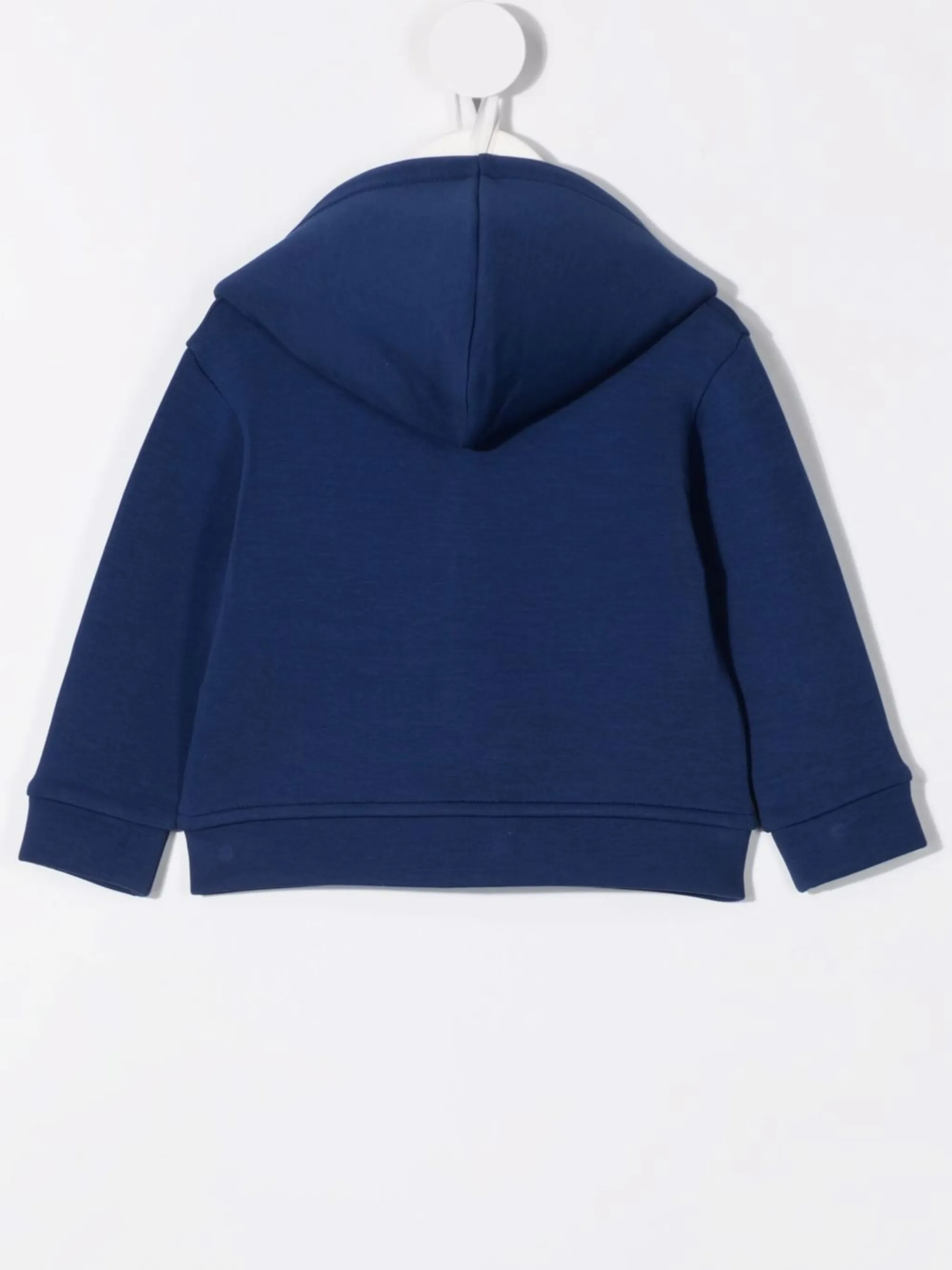 Худи на молнии с вышивкой Emporio Armani Kids, синий — фото 2