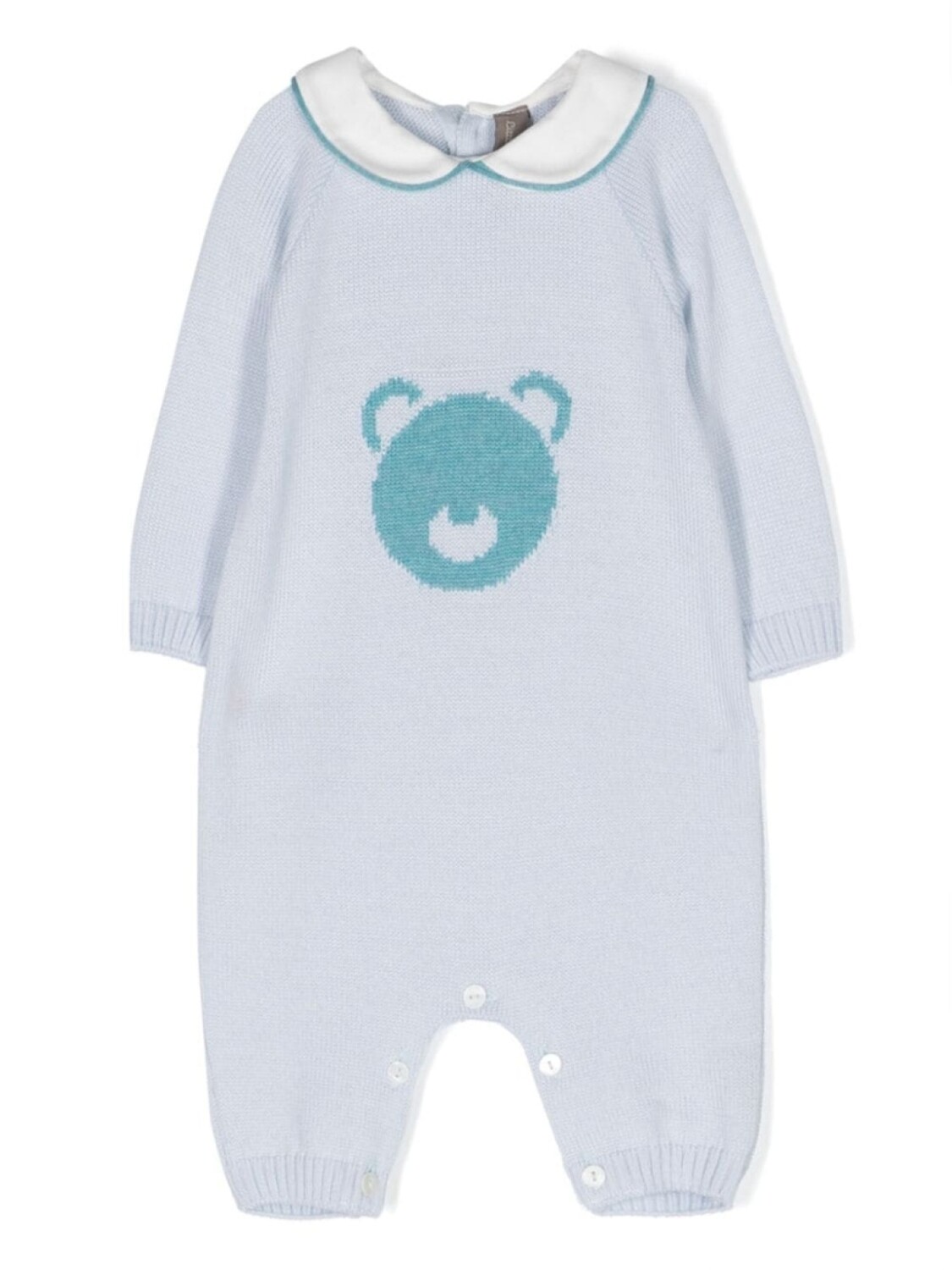 

Little Bear ромпер из вирджинской шерсти с узором, синий