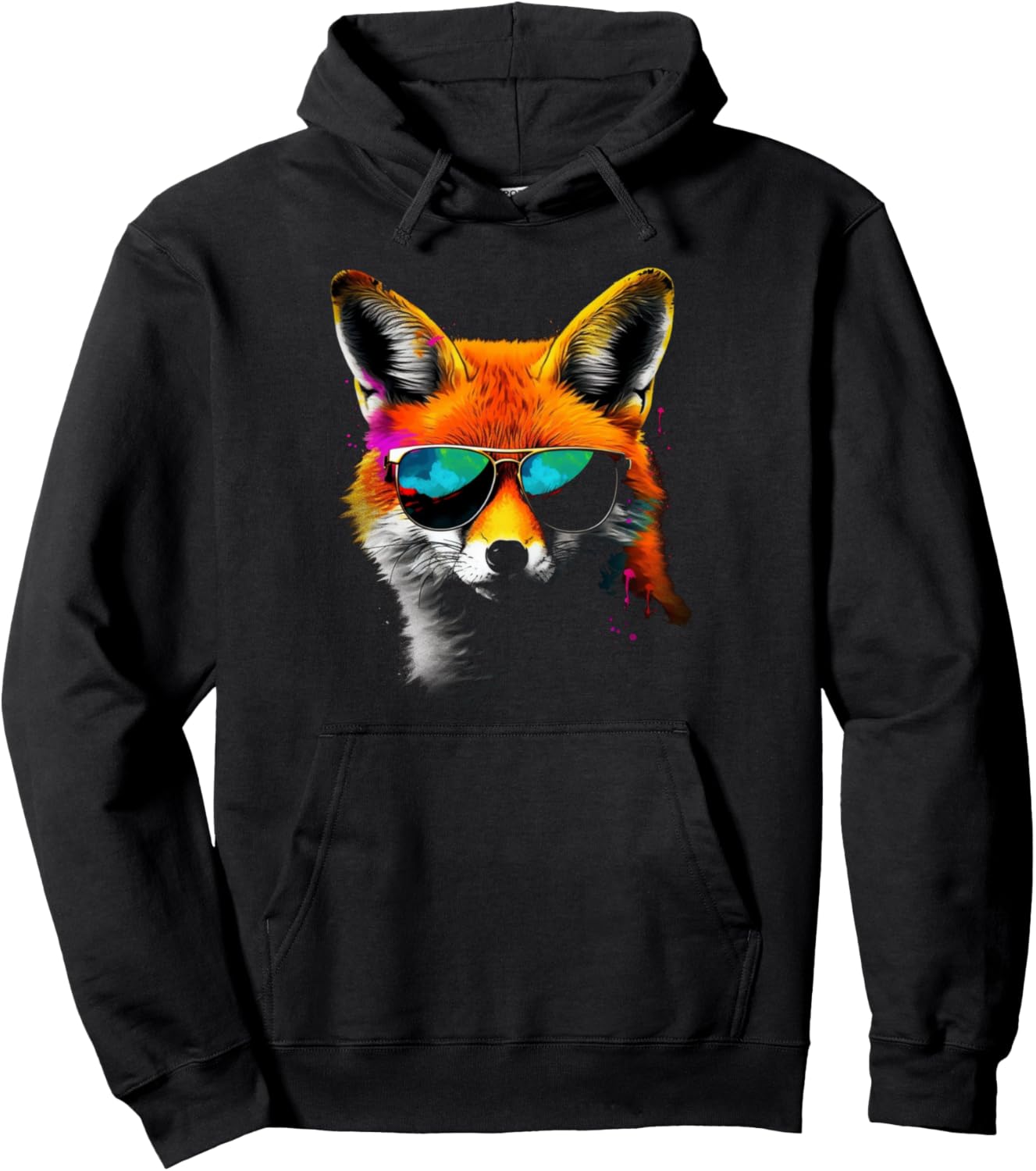 

Толстовка с капюшоном Fox Art Sunglasses Animal Fox Hoodie, черная @N!Mal, Черный, Толстовка с капюшоном Fox Art Sunglasses Animal Fox Hoodie, черная @N!Mal