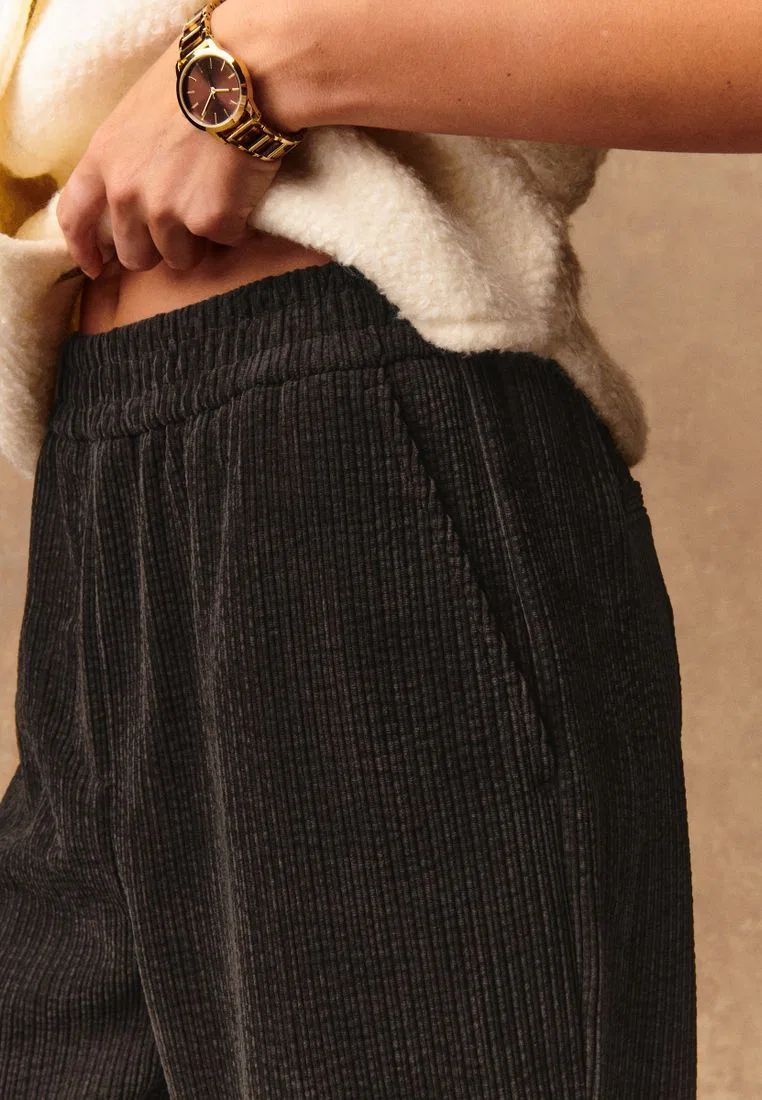 Широкие брюки из вельвета, мягкие, Wide Leg Soft Cord Trousers Next, шоколадно-коричневый — фото 3