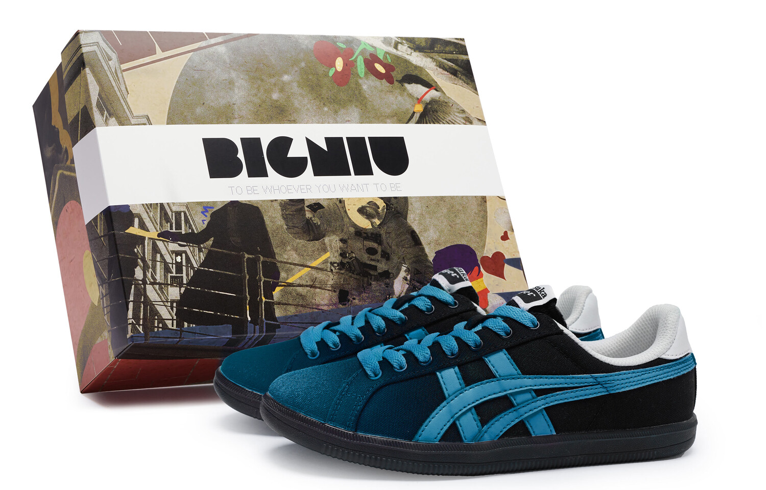 

Кроссовки Onitsuka Tiger DD Trainer Skateboarding Shoes Unisex Low-top Lake Blue, черный