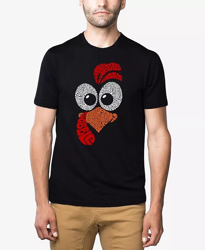 

Футболка мужская с надписью Turkey Face Premium Blend LA Pop Art, черный