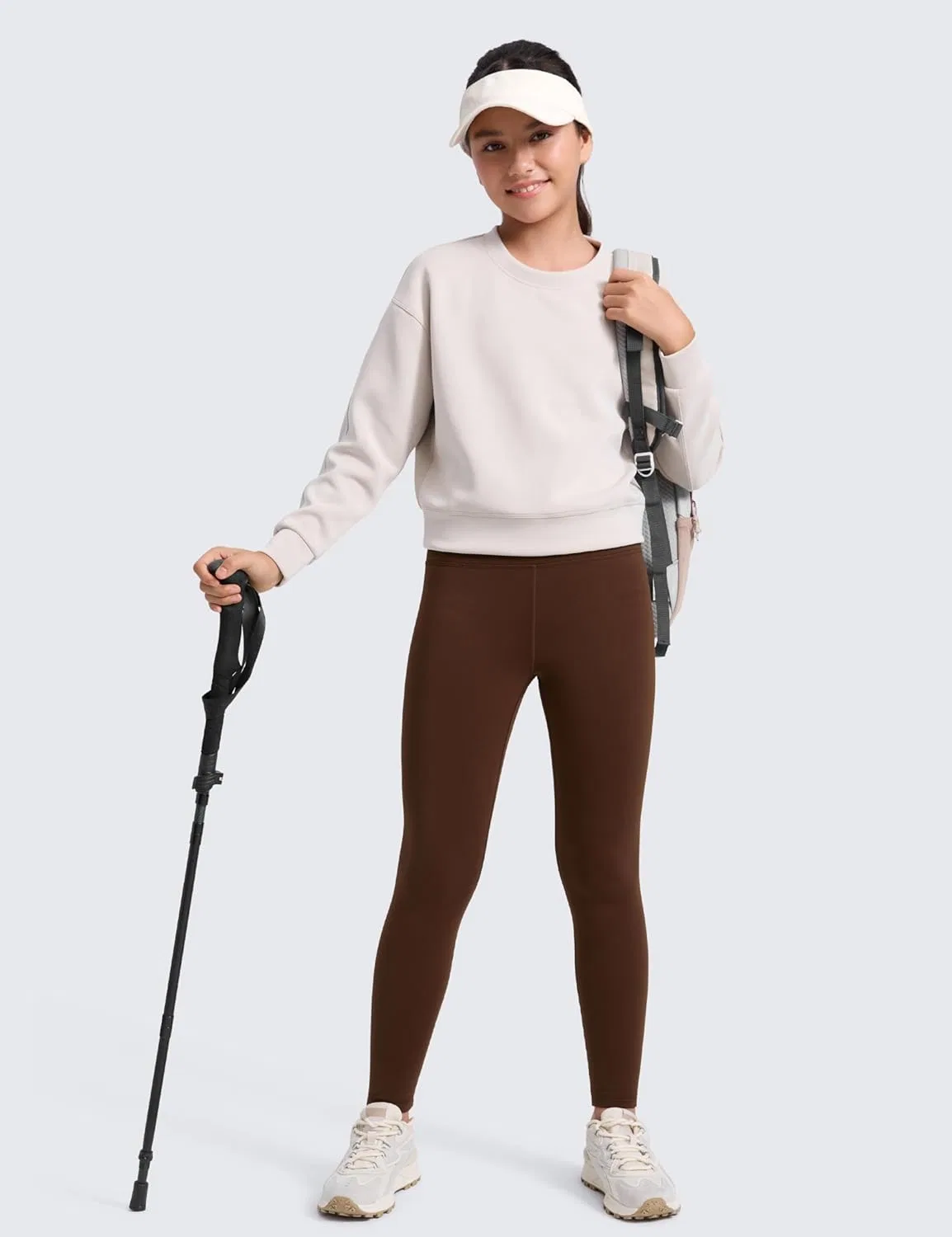 Леггинсы для девочек CRZ YOGA, термофлис, Lava Brown — фото 2