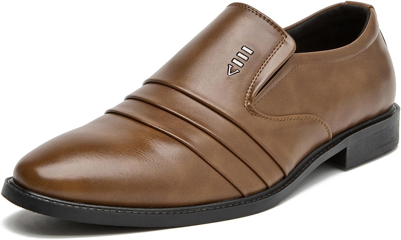 

Мужские классические туфли оксфорды, униформа, деловые, без шнурков, формальные, мягкие, классические, свадебные, повседневные, современные туфли, черные, размер US 6-15 Gloryinterest