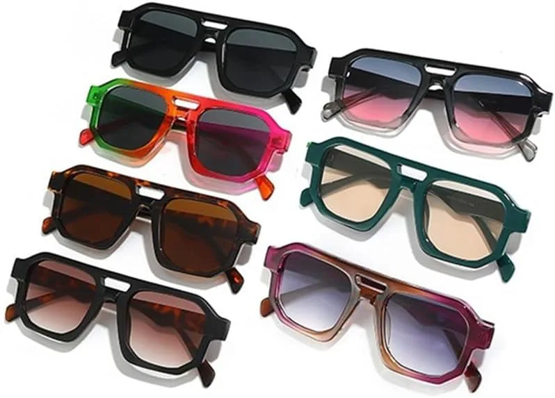 

Солнцезащитные очки UV400 с двойной перемычкой и градиентной окраской, подходят для женщин и мужчин, для бега и занятий спортом на открытом воздухе UYPTK, Black Gray